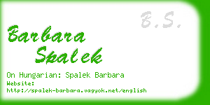 barbara spalek business card